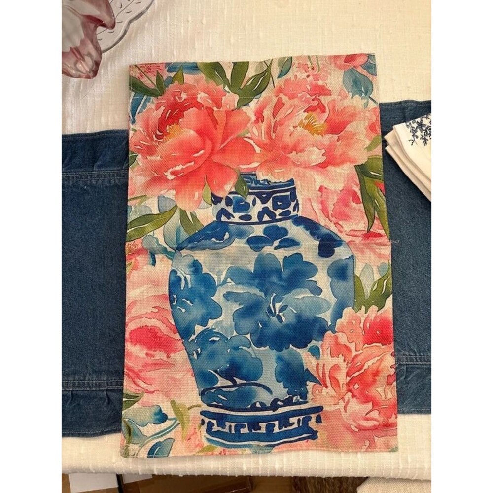 New Ginger Jar Chinoiserie Garden Flag